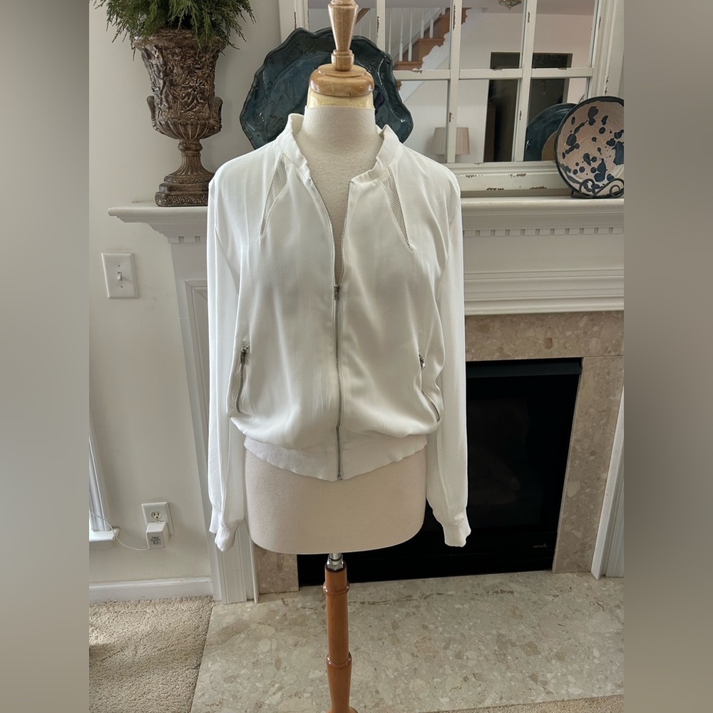 Walter Baker White Bomber Jacket